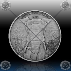 3oz GABON 1000 Francs "SLON" 2012 3oz GABON 1000 Francs "SLON" 2012